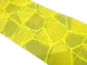 石畳模様織り出し　名古屋帯